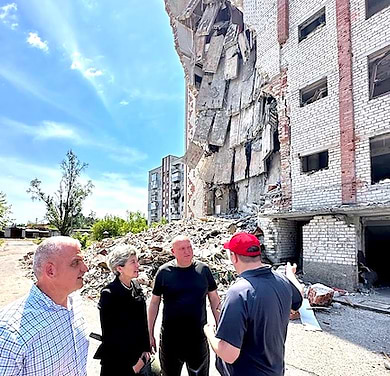 Tooker, Koskinas tour war-battered sister city in Ukraine