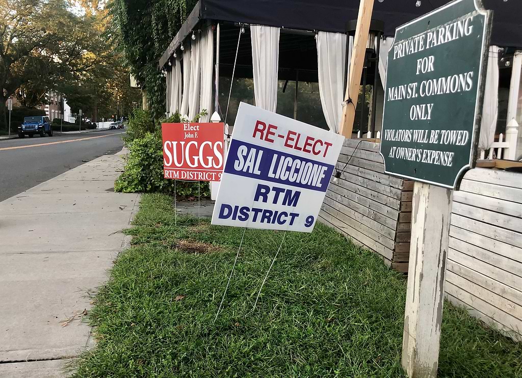 Election signs on Main Street. / Photo by Thane Grauel