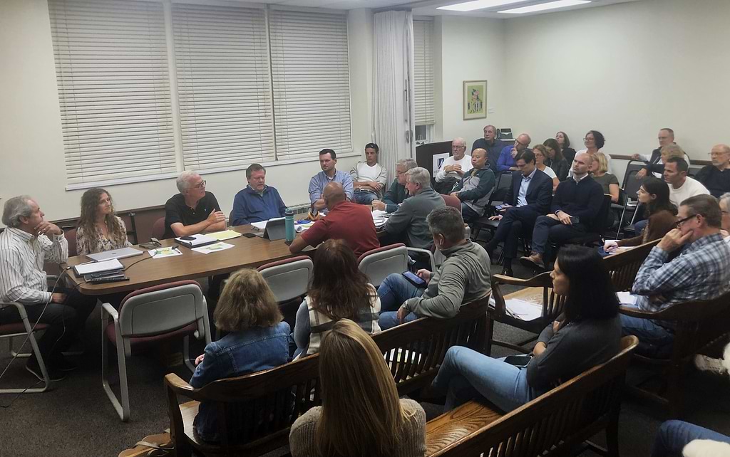Thursday's Long Lots School Building Committee meeting. / Photos by Thane Grauel
