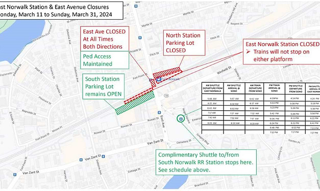 Traffic heads up: E. Norwalk station work gets more complicated