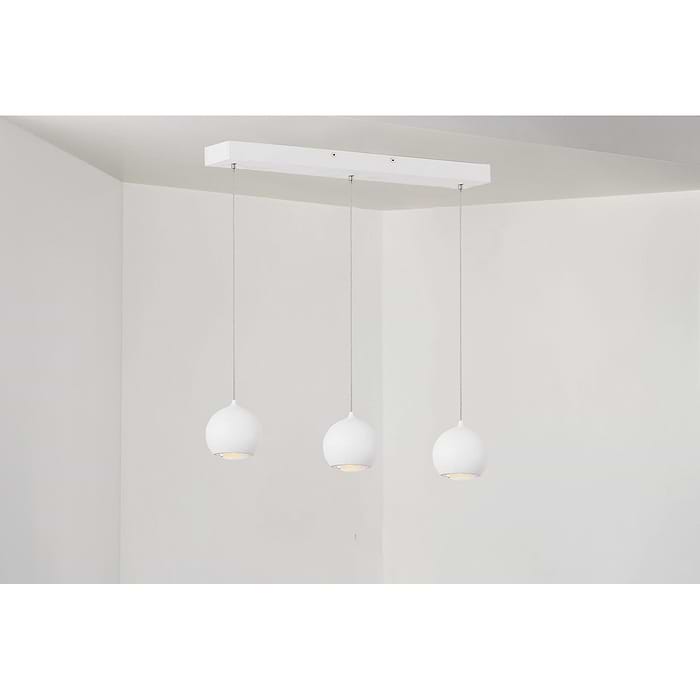 Hanglamp wit 3-lichts balk "Denver" LED dimbaar 3x7W
