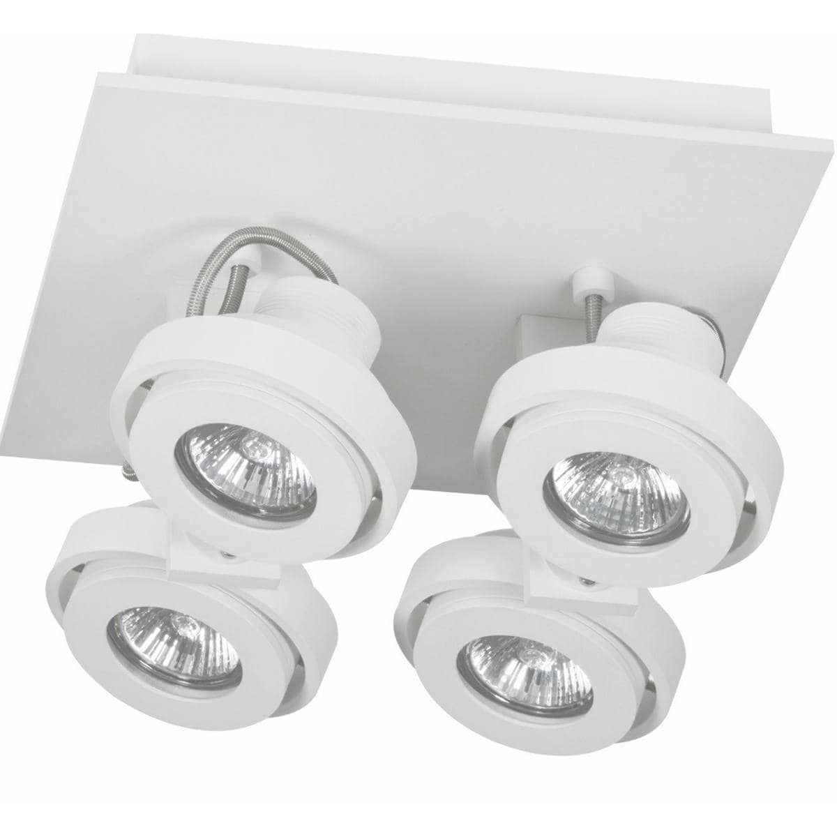 opladen Eervol sociaal Industriële plafondlamp vier verstelbare spots, wit 4-lichts "Meister", ART  DELIGHT - PLMEIST4-BWIT - Webo Verlichting