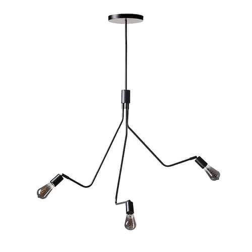 Moderne hanglamp Viper -zwart -3-lichts -Expo Trading Holland