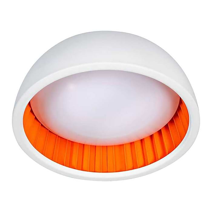 Moderne plafondlamp Ringo -wit met oranje binnenkant -1-lichts -Expo Trading Holland