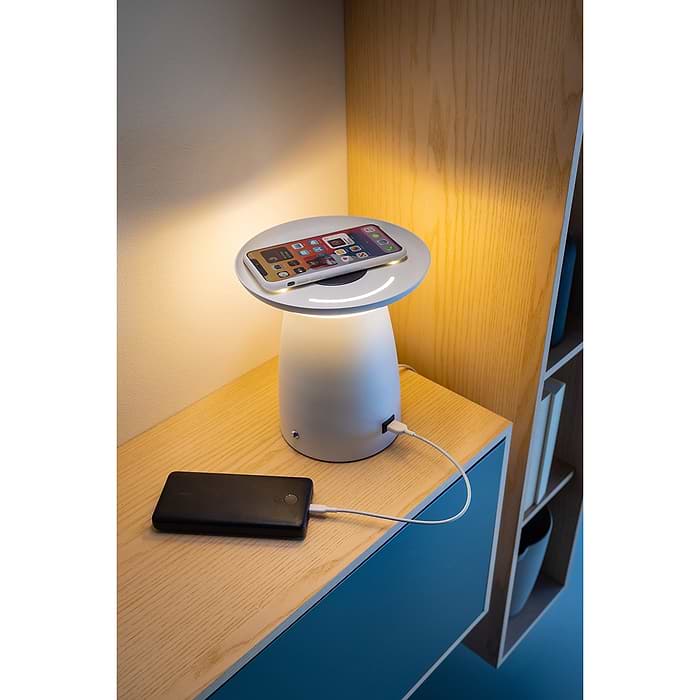Bureaulamp met mobiel oplader, telefoon oplader. Webo Verlichting showroom lampen online. Lampen webshop.