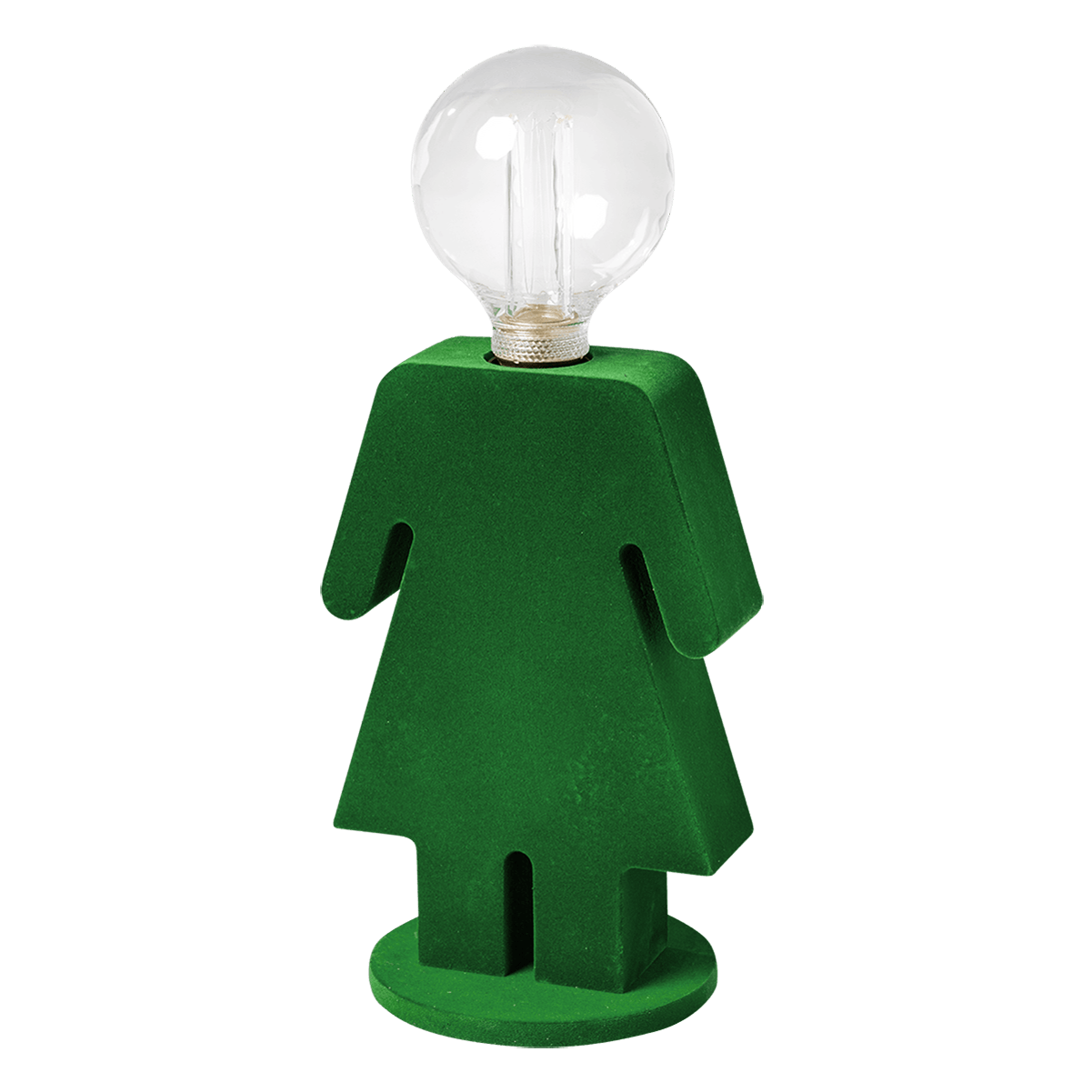 Tafellamp Eve retro in velvet groen hoogte 24 cm breedte 16 cm E27 60W van Expo Trading Holland