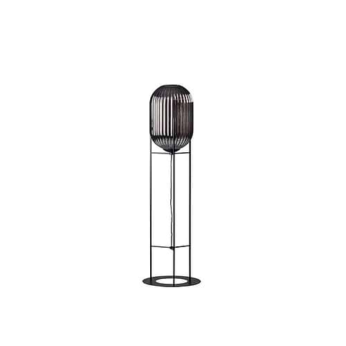 Moderne vloerlamp - armatuur zwart glas smoke - 1-lichts - hoogte 45 cm - ETH - Expo Trading Holland