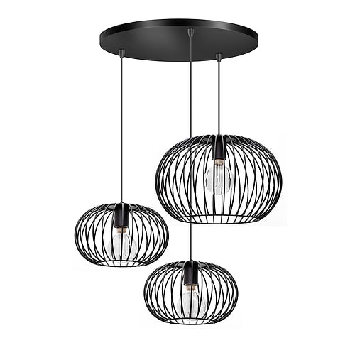Hanglamp Wire 2.0 - zwart - 3-lichts - Expo Trading Holland