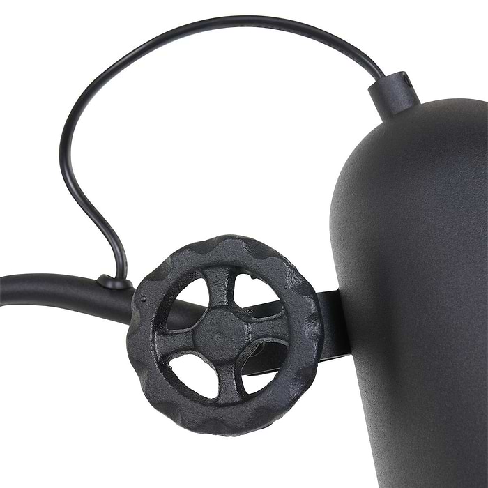 Industriële tafellamp - industriële bureaulamp - 1-lichts metaal  ANNE LIGHTING - 1324ZW - tafellamp - bureaulamp - industrieel - retro - Anne Lighting - Dolphin - Retro - Zwart