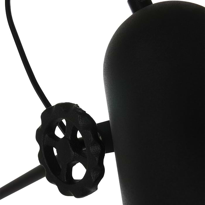 industriële vloerlamp 1-lichts zwart metaal ANNE LIGHTING - 1325ZW - Vloerlamp - Anne Lighting - Dolphin - Retro - Industrieel - Zwart