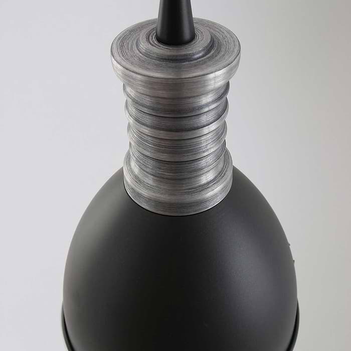 industriële hanglamp 1-lichts antique STEINHAUER - 1331ZW - Industrielamp - Industriële Hanglamp- Steinhauer- Storm- Industrieel - Stoer- Zwart  Zwart met stalen details- Metaal
