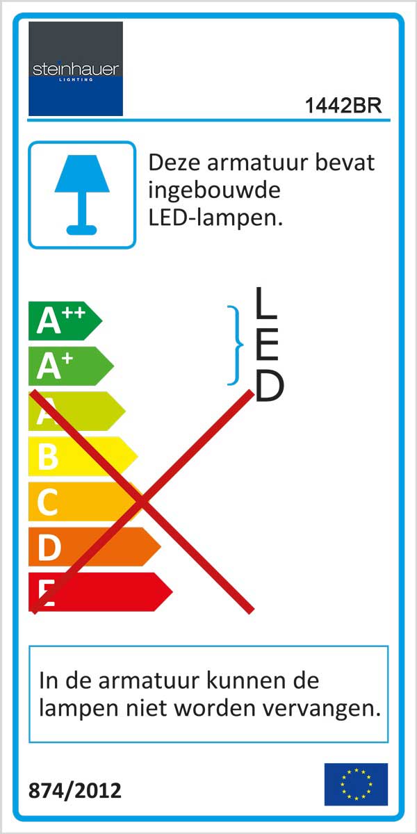 Wandlamp - leeslamp - bedlamp - brons - 1-lichts STEINHAUER - 1442BR - Wandlamp - Leeslampje - Bedlampje - Steinhauer- Zenith LED - Klassiek - Minimalistisch design - Brons - Metaal Kunststof