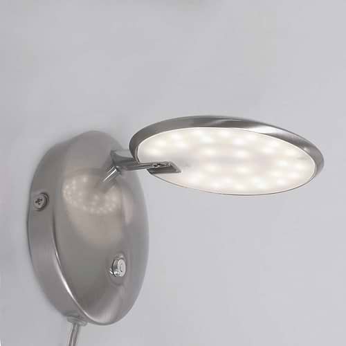 Wandlamp - leeslamp - bedlamp - staal - 1-lichts STEINHAUER - 1442ST - Wandlamp - Leeslampje - Bedlampje - Steinhauer - Zenith LED - Modern - Minimalistisch design - Staal - Metaal Kunststof