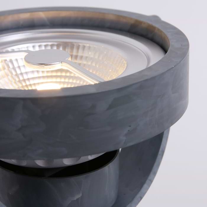 Industriële plafondspot - opbouwspot -  1-lichts LED MEXLITE - 1450GR - Spots - Plafondlamp met 1 spot - industriële spot - Mexlite - Industrieel - Stoer- Grijs  - Metaal