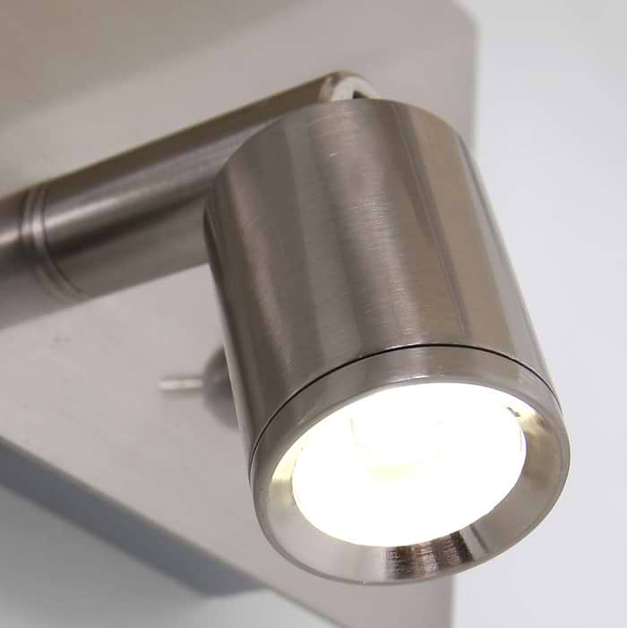 Wandlamp - bedlamp - met leeslampje - 2-lichts kap en spot MEXLITE - 1472ST - Wandlamp - Bedlamp - Leeslamp - Mexlite - Klassiek - Landelijk - Staal Creme - Metaal Stof