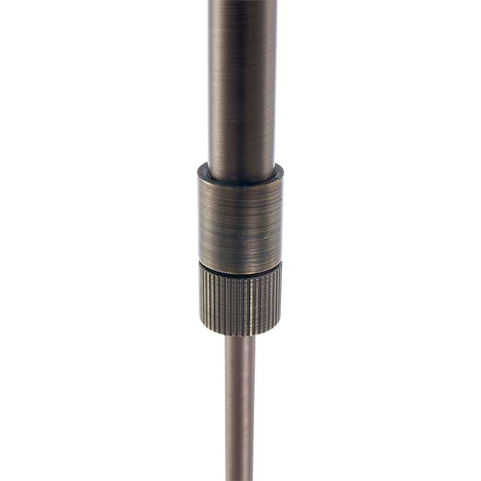 Smalle hanglamp LED 122 cm dimbaar STEINHAUER - 1482BR- Hanglamp- Steinhauer- Zelena LED - Design - Brons met witte pirex onderstrip- Metaal