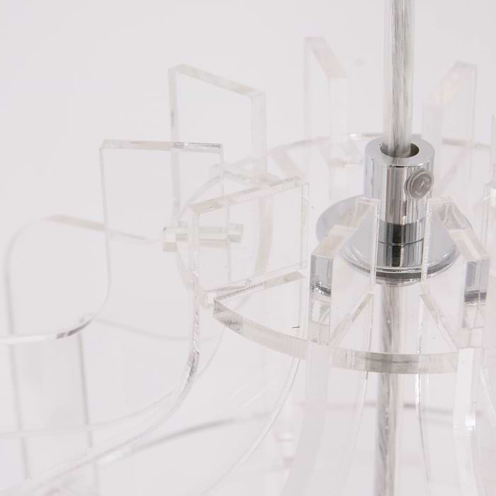 Hanglamp 1-lichts acryl - chroom - Mark III trans