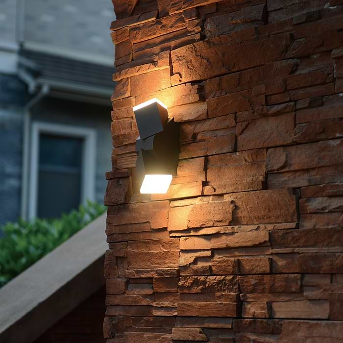 Buitenlamp 2-lichts wand LED rechthoek 2x6-5w STEINHAUER - 1507ZW - Tuinverlichting - Buitverlichting- Steinhauer- Diversen- Diversen- Zwart  -