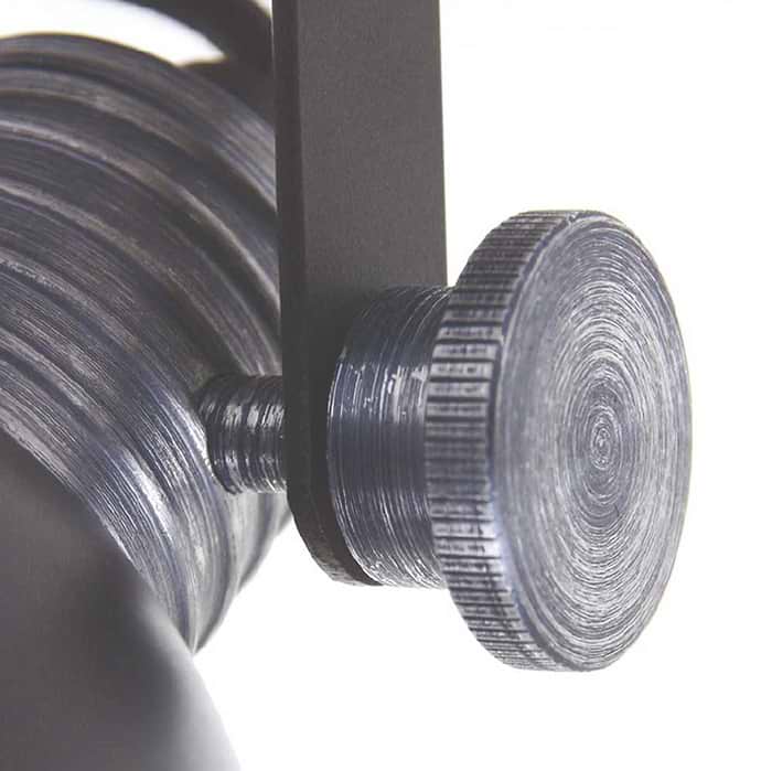Industriële spot voor plafond en wand - 1-lichts GU10 STEINHAUER - 1533ZW - Wandlamp - Industrie spot - opbouwspot - wandspot - leeslamp - bedlamp - industrie lamp - plafond spot - Steinhauer - Brooklyn - Industrieel - Stoer - Zwart  Zwart met staal accenten - Metaal
