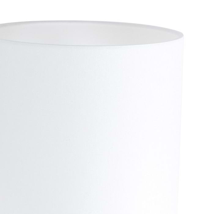Wandlamp met LED leeslampje - staal inclusief witte linnen kap - 37 cm hoog - Noor - 1562ST - Mexlite. De lamp is te bedienen met een schakelaar op het armatuur. Het LED leeslampje is verstelbaar om het licht goed te kunnen richten.