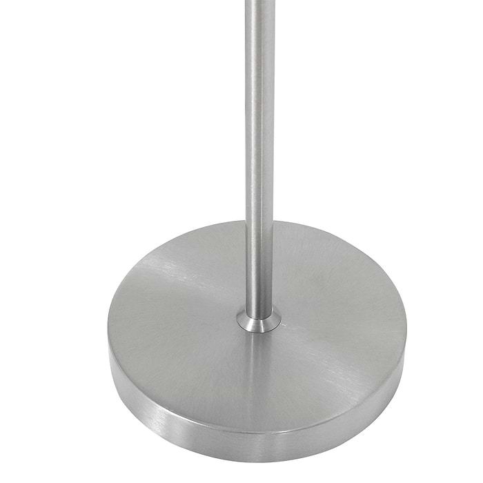 Tafellamp - staal inclusief witte linnen kap - 56 cm hoog - Noor - 1562ST - Mexlite. De lamp is te bedienen met een schakelaar op het armatuur.