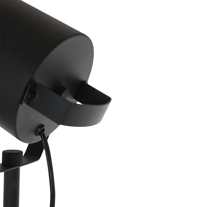 Vloerlamp 1-lichts camera light - zwart en chroom - Carré