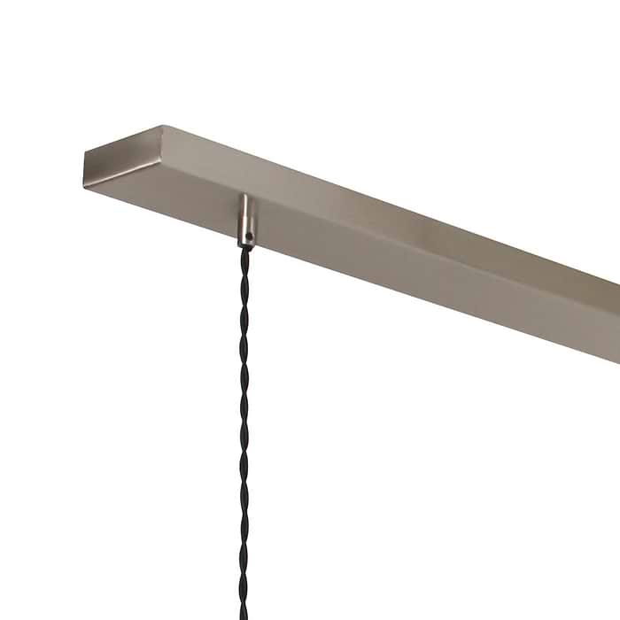 Hanglamp 4-lichts glas E14 (incl. LED lamp) - staal en transparant - Elegance LED - Steinhauer