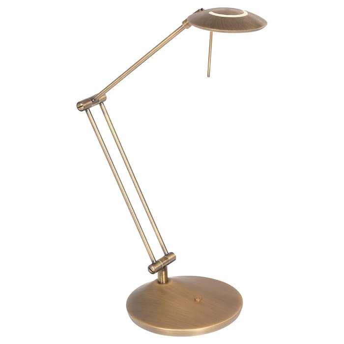 Tafellamp 1-lichts LED knik - brons en wit - Zodiac LED - Steinhauer