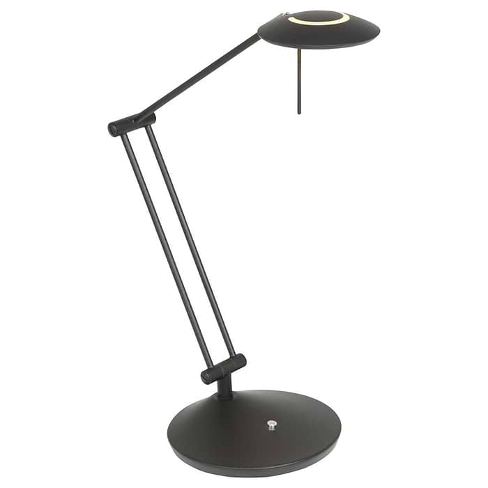 Tafellamp 1-lichts LED knik - zwart en chroom - Zodiac LED - Steinhauer