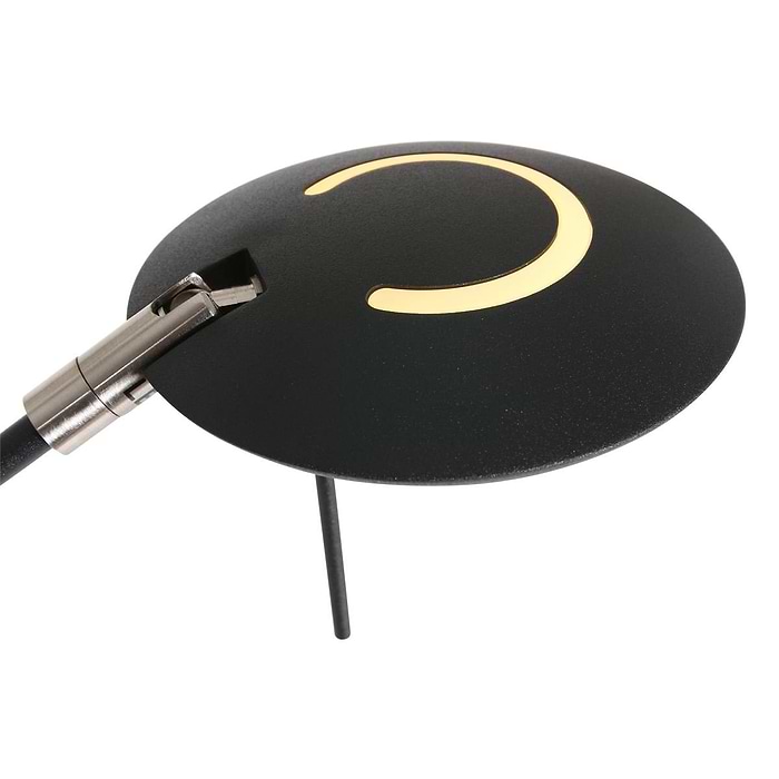 Tafellamp 1-lichts LED knik - zwart en chroom - Zodiac LED - Steinhauer