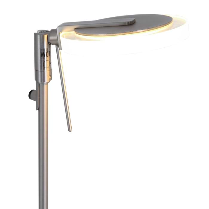 Vloerlamp 1-lichts LED transparant glas - staal - Turound LED - Steinhauer