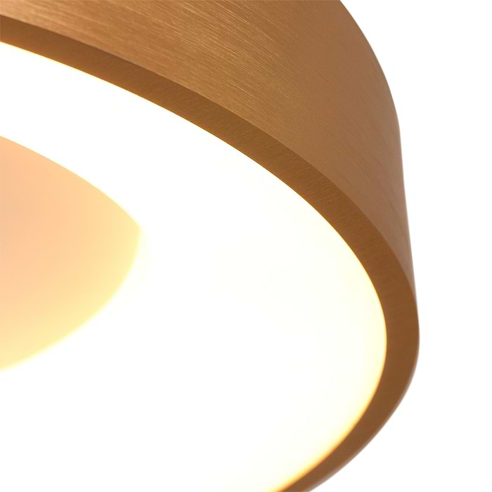 Plafondlamp rond 48cm 40w 2700K - goud en wit - modern - Ringlede - Steinhauer