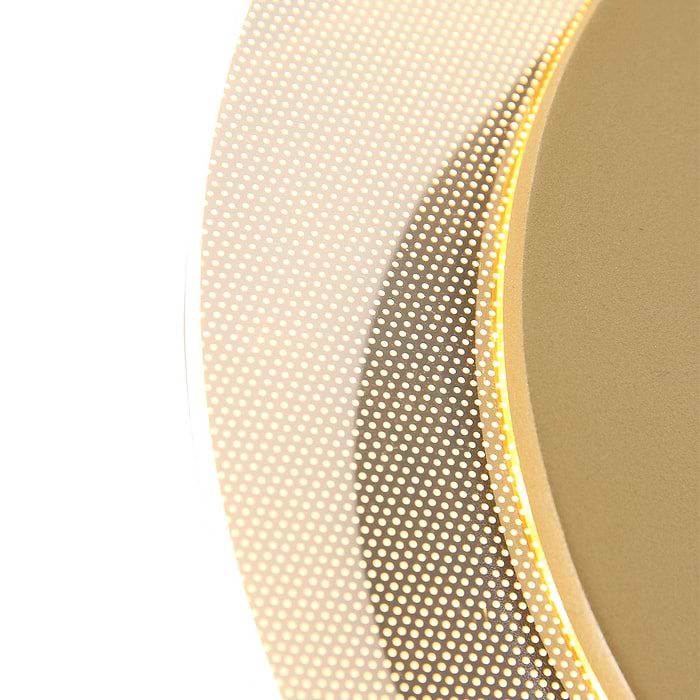 Wandlamp LED 8W 2700K dimbaar - zwart en goud - modern - Lido - Steinhauer