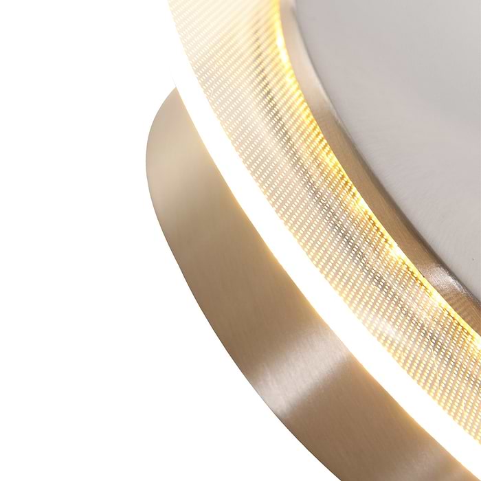 Wandlamp LED 8W 2700K dimbaar - staal en wit - modern - Lido - Steinhauer