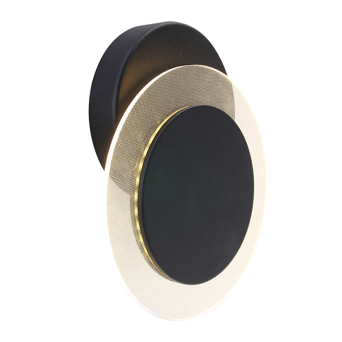 Wandlamp LED 8W 2700K dimbaar - zwart en wit - modern - Lido - Steinhauer