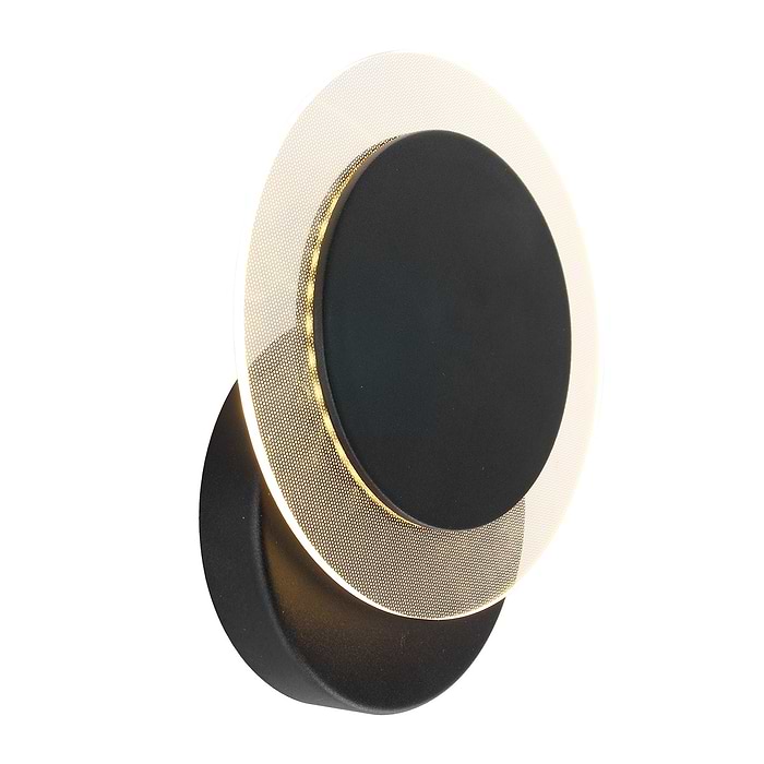 Wandlamp LED 8W 2700K dimbaar - zwart en wit - modern - Lido - Steinhauer