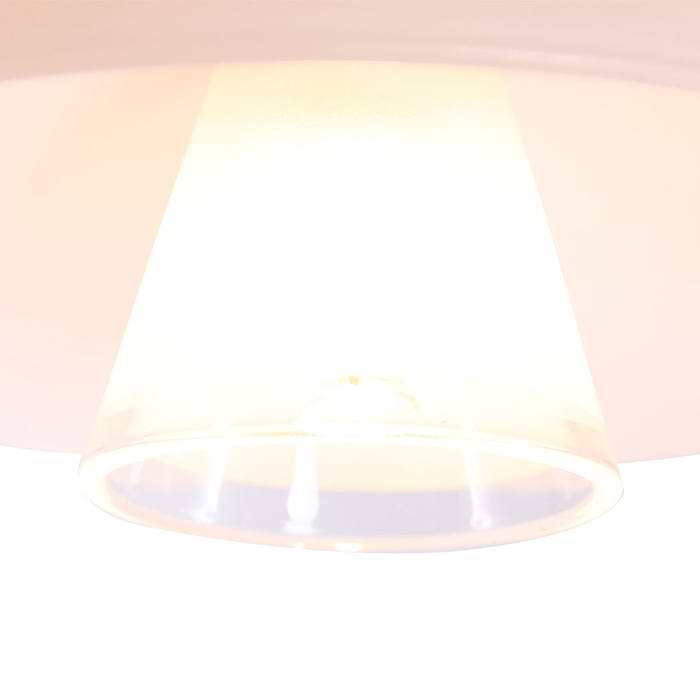 Hanglamp 1-lichts glas G9 - modern - staal en wit - Tallerken - Steinhauer
