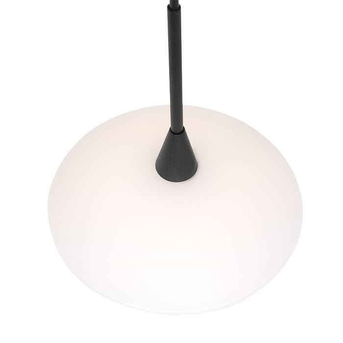 Hanglamp 1-lichts glas G9 - modern - zwart en wit - Tallerken - Steinhauer