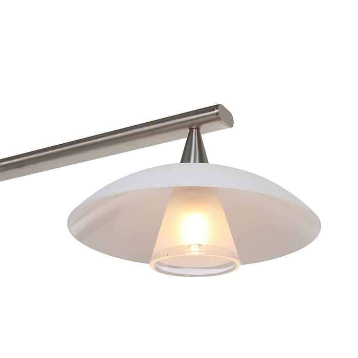 Hanglamp 4-lichts glas G9 - modern - staal en wit - Tallerken - Steinhauer