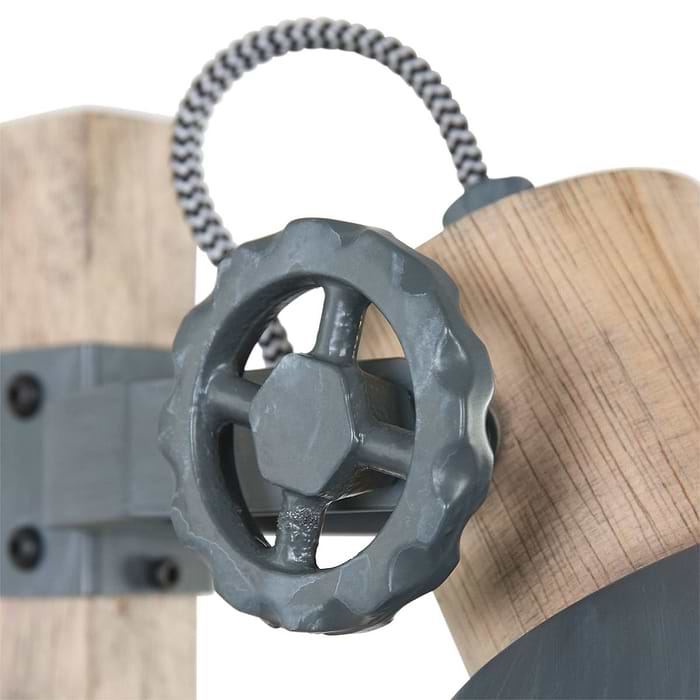Tafellamp 1-lichts E27 hout - grijs - Gearwood - Mexlite