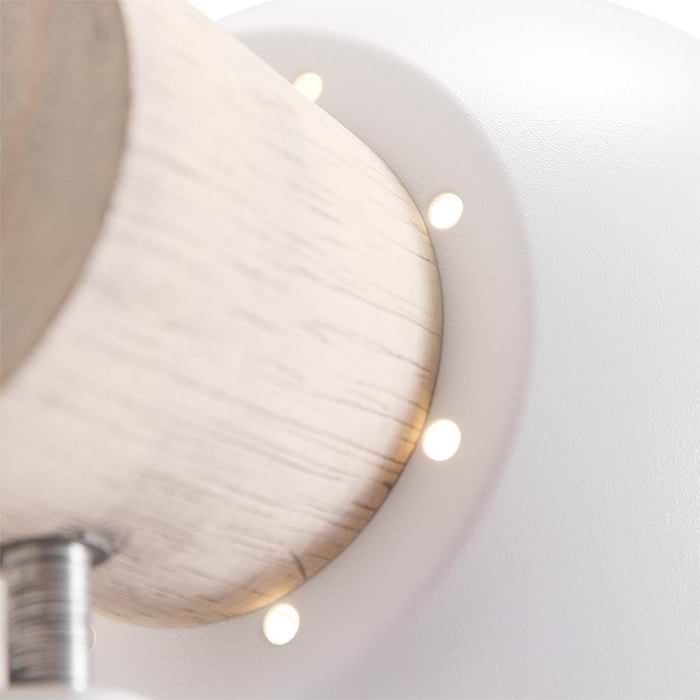 Tafellamp 1-lichts E27 hout - wit - Gearwood - Mexlite