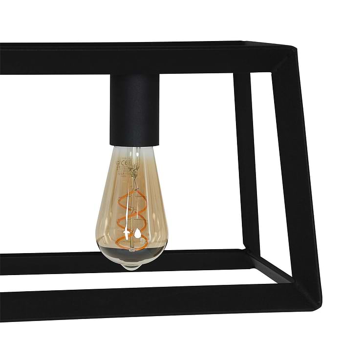 Hanglamp 5-lichts 40w E27 - zwart - Buckley - Mexlite