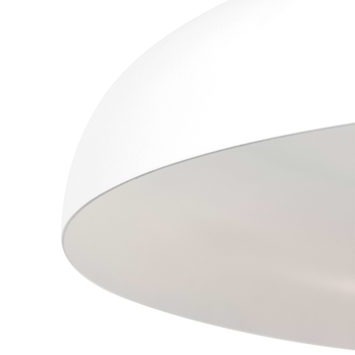 Hanglamp 1-lichts textiel kabel - wit - Krisip - Steinhauer
