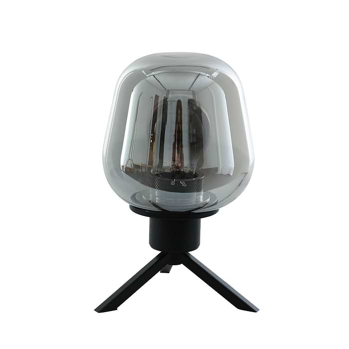 Tafellamp 1-lichts glas - zwart en grijs - Reflexion - Steinhauer