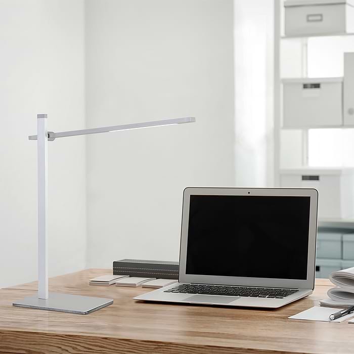 Tafellamp 1-lichts LED - staal en wit - Stekk - Mexlite