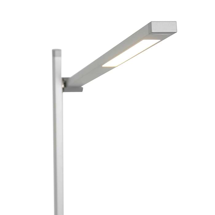 Vloerlamp 1-lichts LED - staal en wit - Stekk - Mexlite