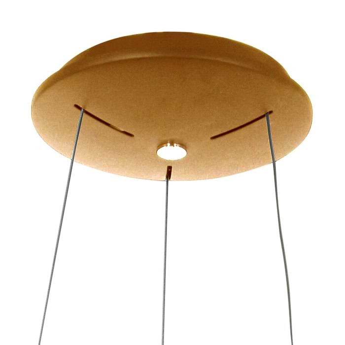 Hanglamp rond 48cm 40w 2700K - goud en wit - Ringlede - Steinhauer