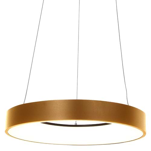 Hanglamp rond 48cm 40w 2700K - goud en wit - Ringlede - Steinhauer