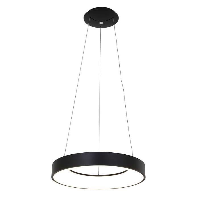 Hanglamp rond 48cm 40w 2700K - zwart en wit - Ringlede - Steinhauer