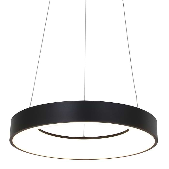 Hanglamp rond 48cm 40w 2700K - zwart en wit - Ringlede - Steinhauer